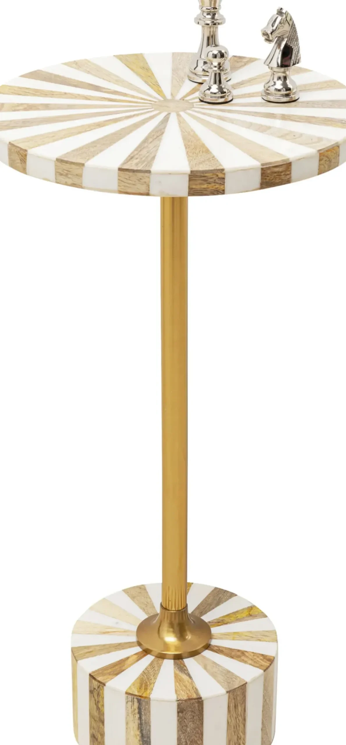 KARE24.se Sidobord Domero Cirque - Guld/Vit Ø25cm - KARE Design