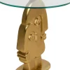 KARE24.se Sidobord 2 Faces - Glas/Guld, Ø55cm - KARE Design Sale