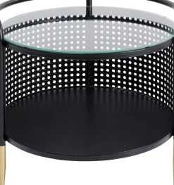 KARE24.se Sidobord Fence - Svart, Ø45cm - KARE Design Outlet