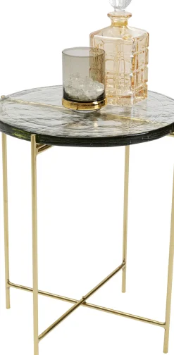 KARE24.se Sidobord Ice - Glas/Guld, Ø40 - KARE Design Online