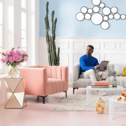 KARE24.se Sidobord Luxury Triangle - Champagnefärgat Spegelglas - KARE Design Online