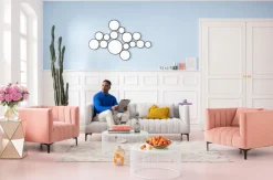 KARE24.se Sidobord Luxury Triangle - Champagnefärgat Spegelglas - KARE Design Online