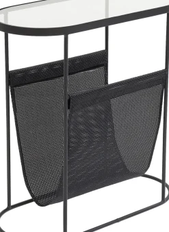 KARE24.se Sidobord Mesh - med Magasinhållare, Svart Stål - KARE Design Hot