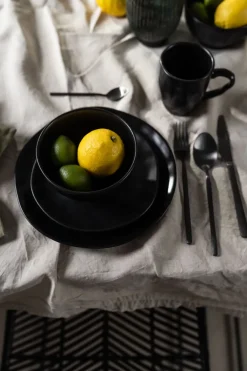 KARE24.se Skål Organic - Djup Skål i Svart Lergods, Ø15cm - KARE Design Sale