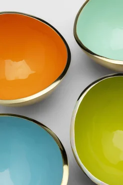 KARE24.se Skål Samba - Olika Färger, Utsida i Mässing (4/Set) - KARE Design New