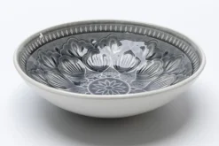KARE24.se Skål Sicilia Mandala - Grå Keramik, Ø18cm - KARE Design New