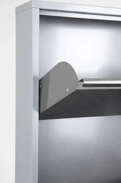 KARE24.se Skoskåp Caruso - Borstad Metall, 170x50cm - 5 Lådor - KARE Design Outlet