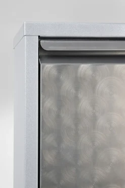 KARE24.se Skoskåp Caruso - Borstad Metall, 170x50cm - 5 Lådor - KARE Design Outlet