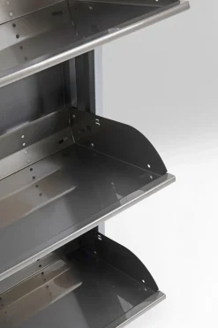 KARE24.se Skoskåp Caruso - Borstad Metall, 170x50cm - 5 Lådor - KARE Design Outlet