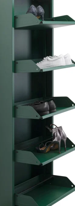 KARE24.se Skoskåp Caruso - Grön, 170x50cm - 5 Lådor - KARE Design Discount