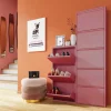 KARE24.se Skoskåp Caruso - Rosa, 170x50cm - 5 lådor - KARE Design Best