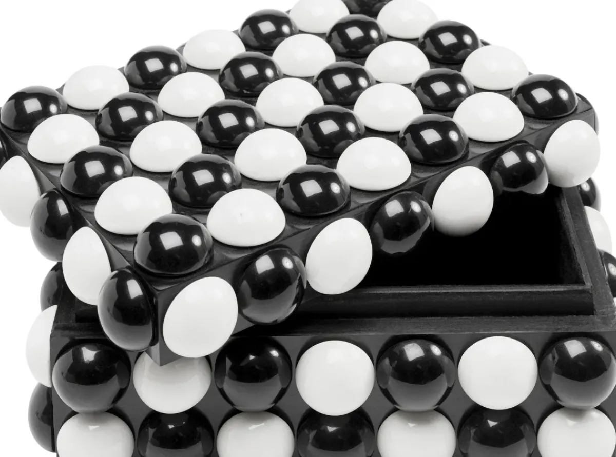 KARE24.se Skrin Polka Svar/Vit, 21x9cm - KARE Design