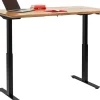 KARE24.se Skrivbord Symphony - Massivt Trä/Svart Höj/Sänkbart, 160cm - KARE Design