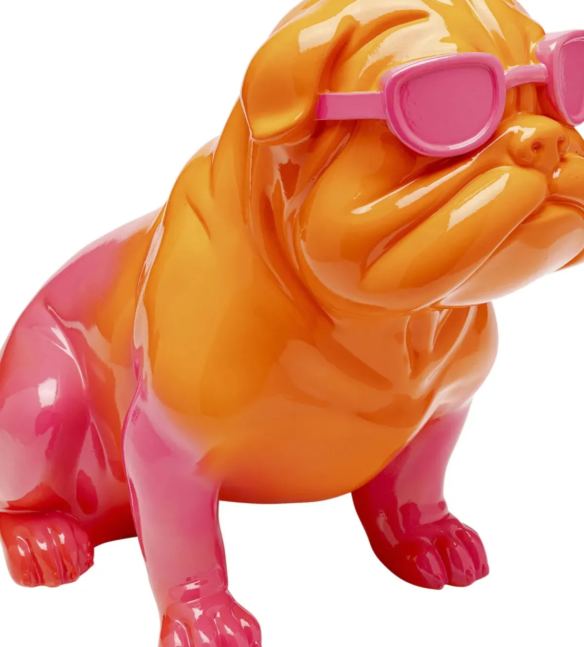 KARE24.se Skulptur Fashion Dog - Orange/Guld, 37cm - KARE Design New