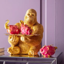 KARE24.se Skulptur Gorilla Butler, 37cm - Gorilla med Bricka - KARE Design Clearance