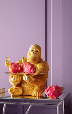 KARE24.se Skulptur Gorilla Butler, 37cm - Gorilla med Bricka - KARE Design Clearance