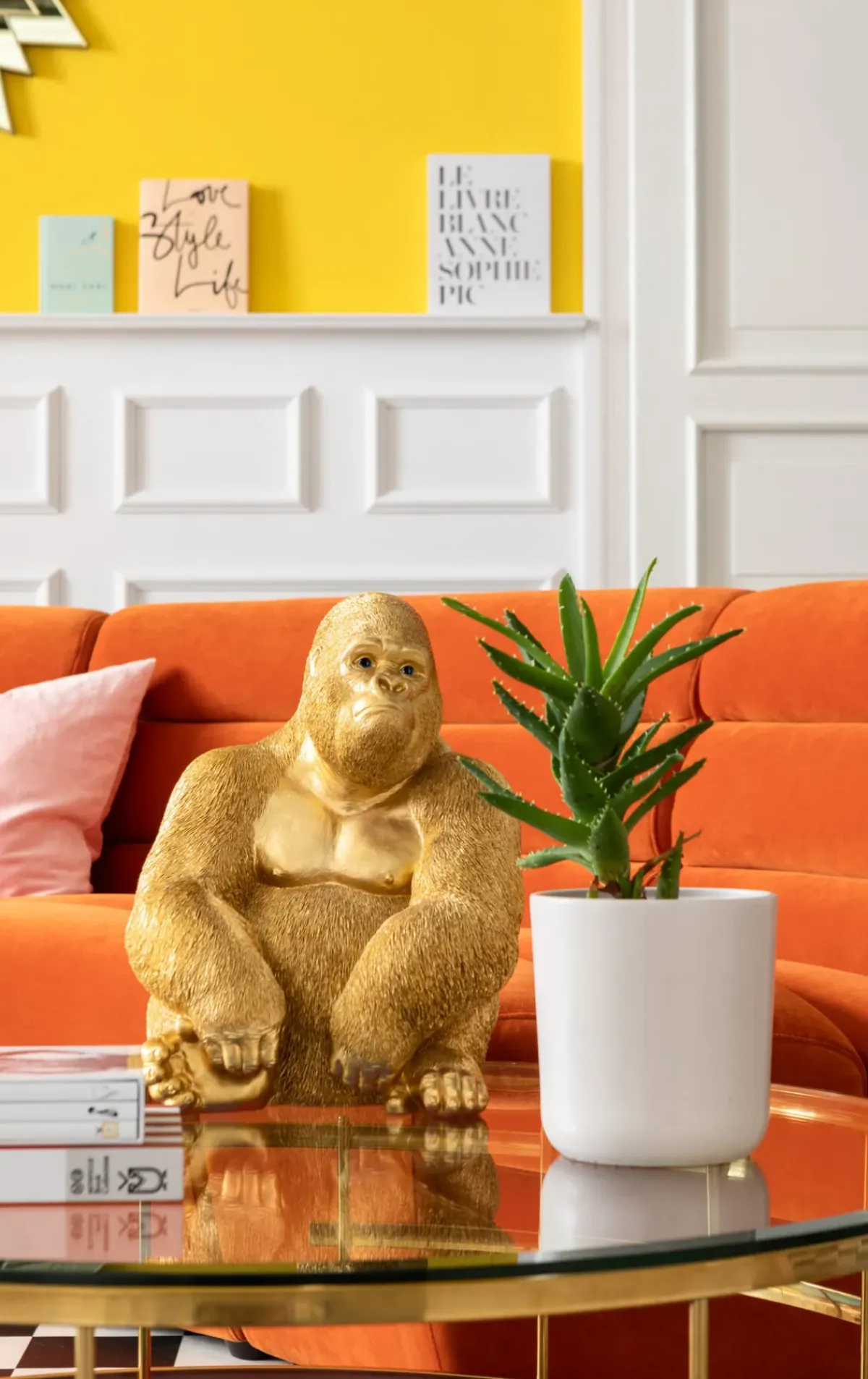 KARE24.se Skulptur Gorilla - Guld, 38,5cm - KARE Design New