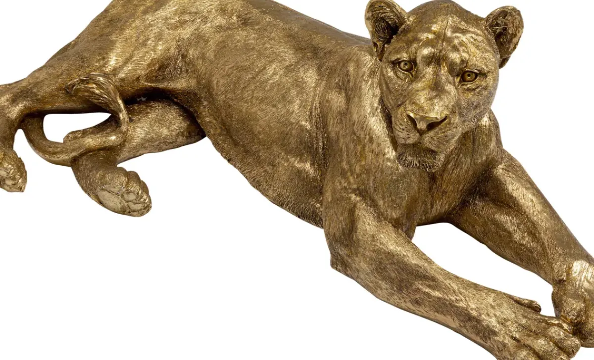 KARE24.se Skulptur Lion Gold - Dekor Guld Lejon, 113cm - KARE Design Best