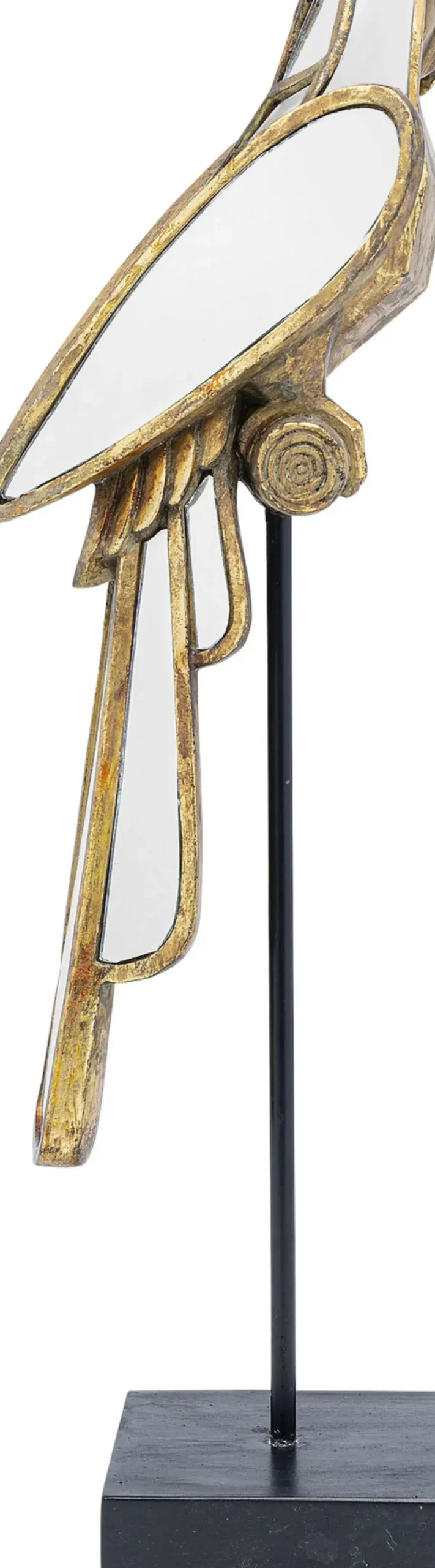 KARE24.se Skulptur Mirrored Parrot - Guld/Spegelglas, 53cm - KARE Design Clearance