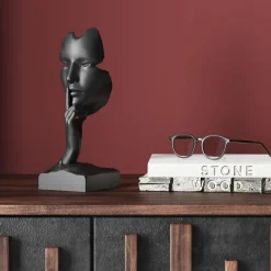 KARE24.se Skulptur Quiet Face - Svart, 31cm - KARE Design Best