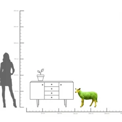 KARE24.se Skulptur Sheep Colore Grön, 60cm - KARE Design Best