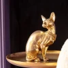 KARE24.se Skulptur Sitting Cat - Dekorfigur Guld Katt, 27cm - KARE Design Discount