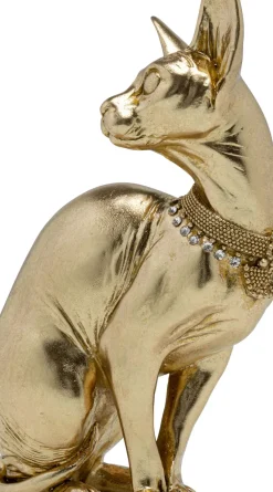 KARE24.se Skulptur Sitting Cat - Dekorfigur Guld Katt, 27cm - KARE Design Discount