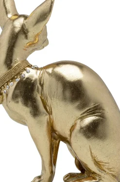 KARE24.se Skulptur Sitting Cat - Dekorfigur Guld Katt, 27cm - KARE Design Discount