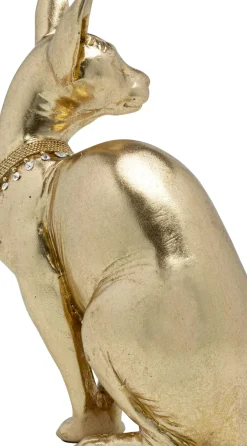 KARE24.se Skulptur Sitting Cat - Dekorfigur Guld Katt, 27cm - KARE Design Discount