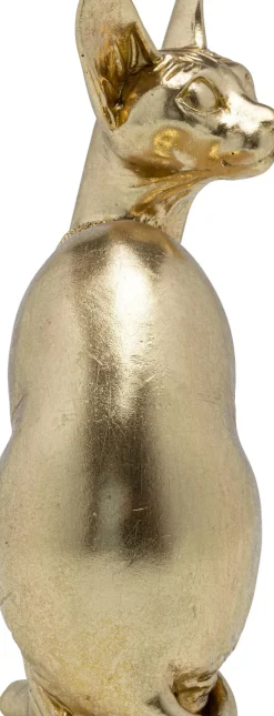 KARE24.se Skulptur Sitting Cat - Dekorfigur Guld Katt, 27cm - KARE Design Discount