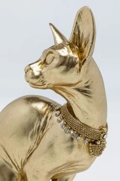 KARE24.se Skulptur Sitting Cat - Dekorfigur Guld Katt, 27cm - KARE Design Discount