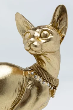 KARE24.se Skulptur Sitting Cat - Dekorfigur Guld Katt, 27cm - KARE Design Discount