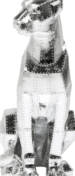 KARE24.se Skulptur Sitting Cat - Dekorfigur i Krom med Niitar, 82cm - KARE Design Sale