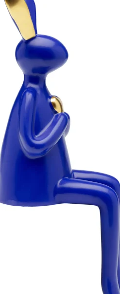 KARE24.se Skulptur Sitting Rabbit Heart - Blå, Handgjord, Unik, 29cm - KARE Design Online