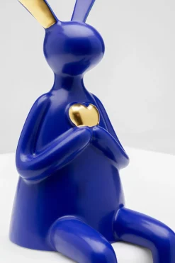 KARE24.se Skulptur Sitting Rabbit Heart - Blå, Handgjord, Unik, 29cm - KARE Design Online