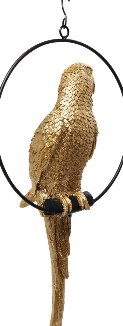 KARE24.se Skulptur Swinging Parrot - Hängande Dekor Papegoja Guld - KARE Design Hot