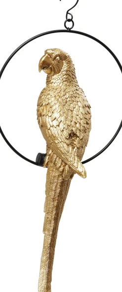 KARE24.se Skulptur Swinging Parrot - Hängande Dekor Papegoja Guld - KARE Design Hot