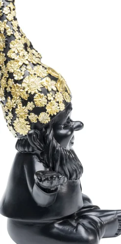 KARE24.se Skulptur Tomte Meditation - Svart/Guld, 19cm - KARE Design Hot