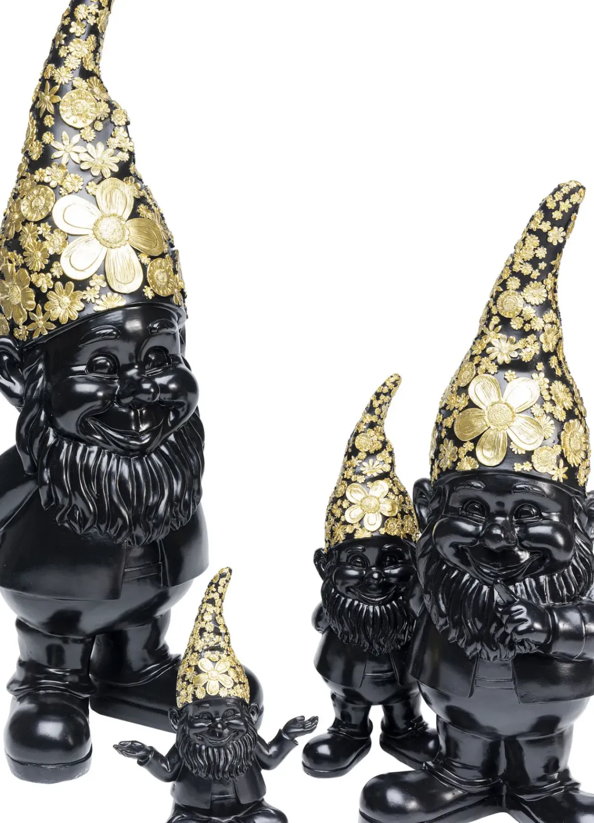 KARE24.se Skulptur Tomte Standing - Svart/Guld, 30cm - KARE Design Outlet