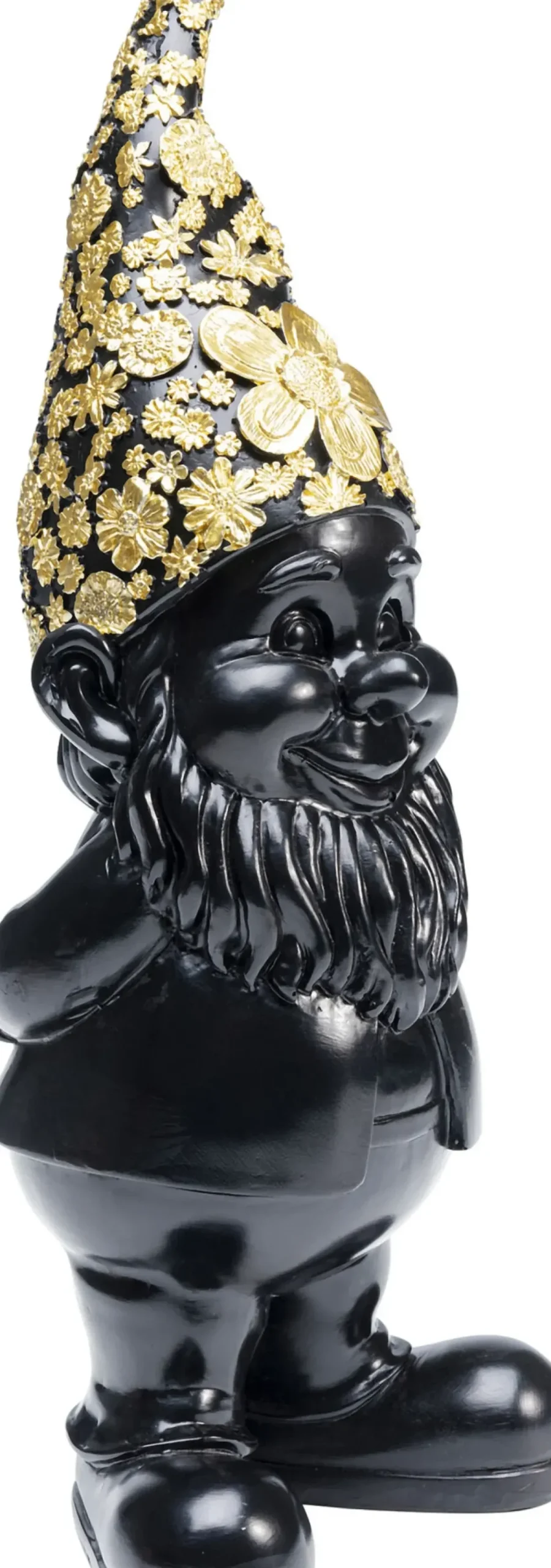 KARE24.se Skulptur Tomte Standing - Svart/Guld, 30cm - KARE Design Outlet