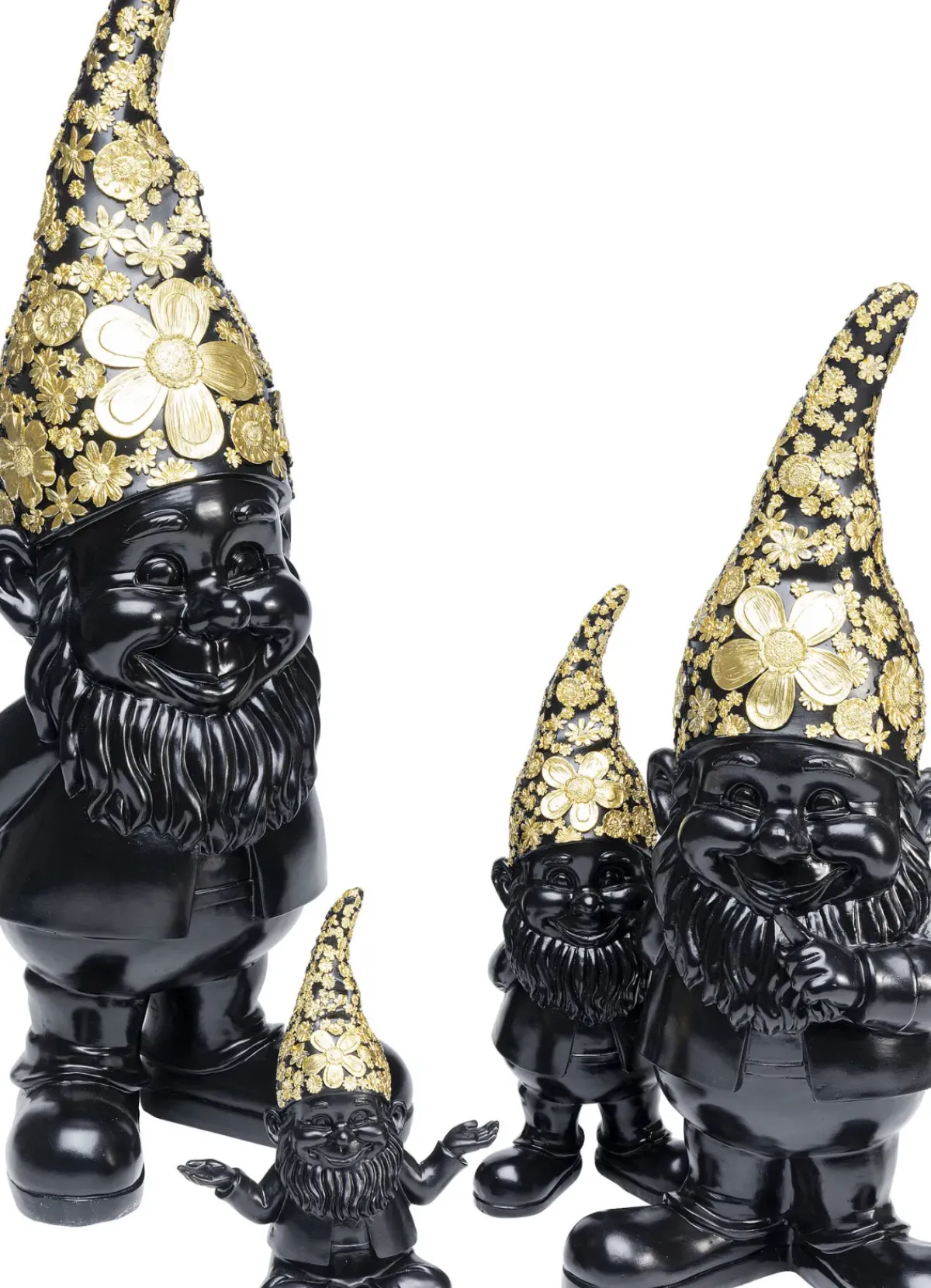 KARE24.se Skulptur Tomte Standing - Svart/Guld, 61cm - KARE Design Online
