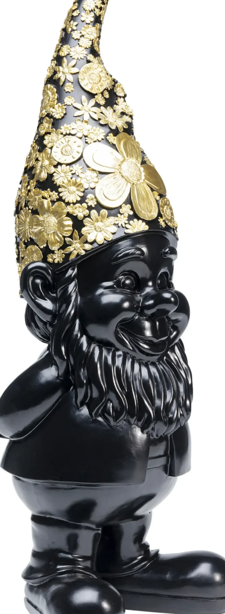 KARE24.se Skulptur Tomte Standing - Svart/Guld, 61cm - KARE Design Online