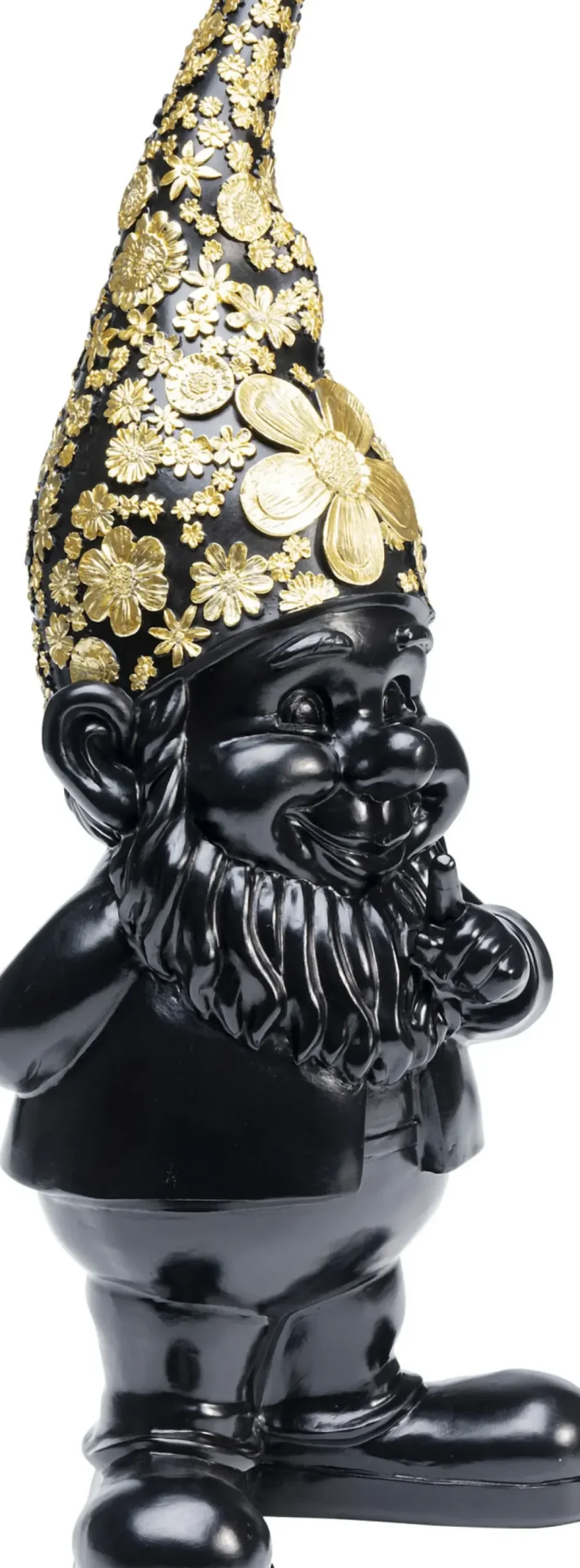 KARE24.se Skulptur Tomte Standing - Svart/Guld, 46cm - KARE Design New