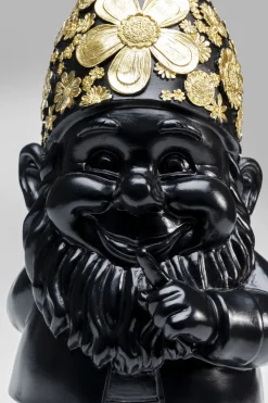 KARE24.se Skulptur Tomte Standing - Svart/Guld, 46cm - KARE Design New