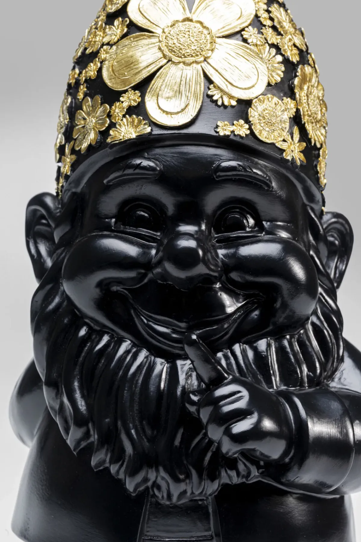 KARE24.se Skulptur Tomte Standing - Svart/Guld, 46cm - KARE Design New