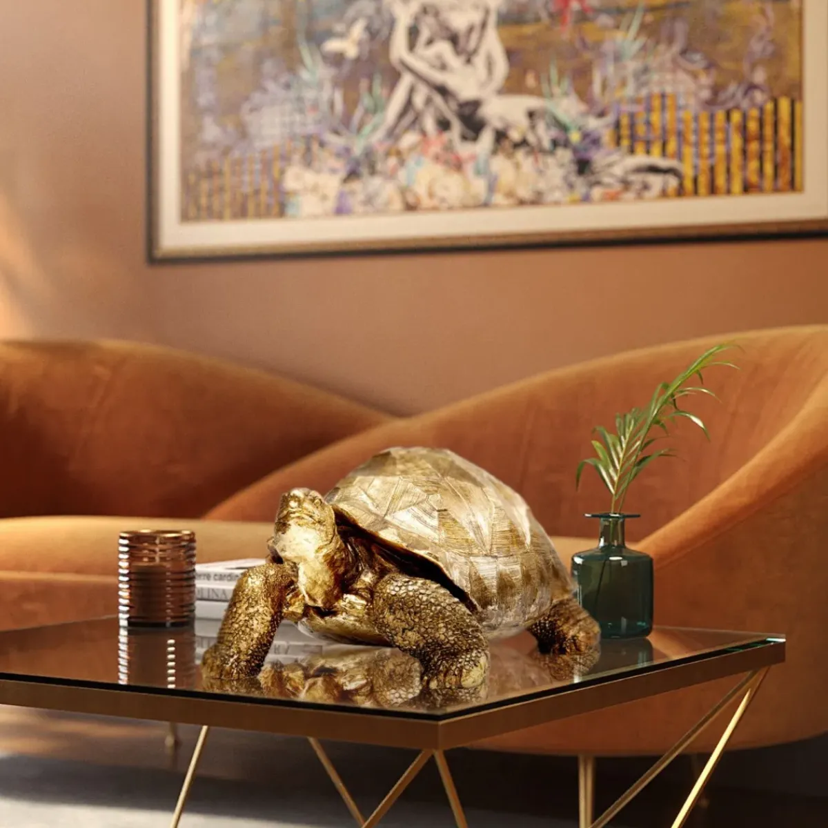 KARE24.se Skulptur Turtle - Dekor Sköldpadda Guld, 60cm - KARE Design Hot