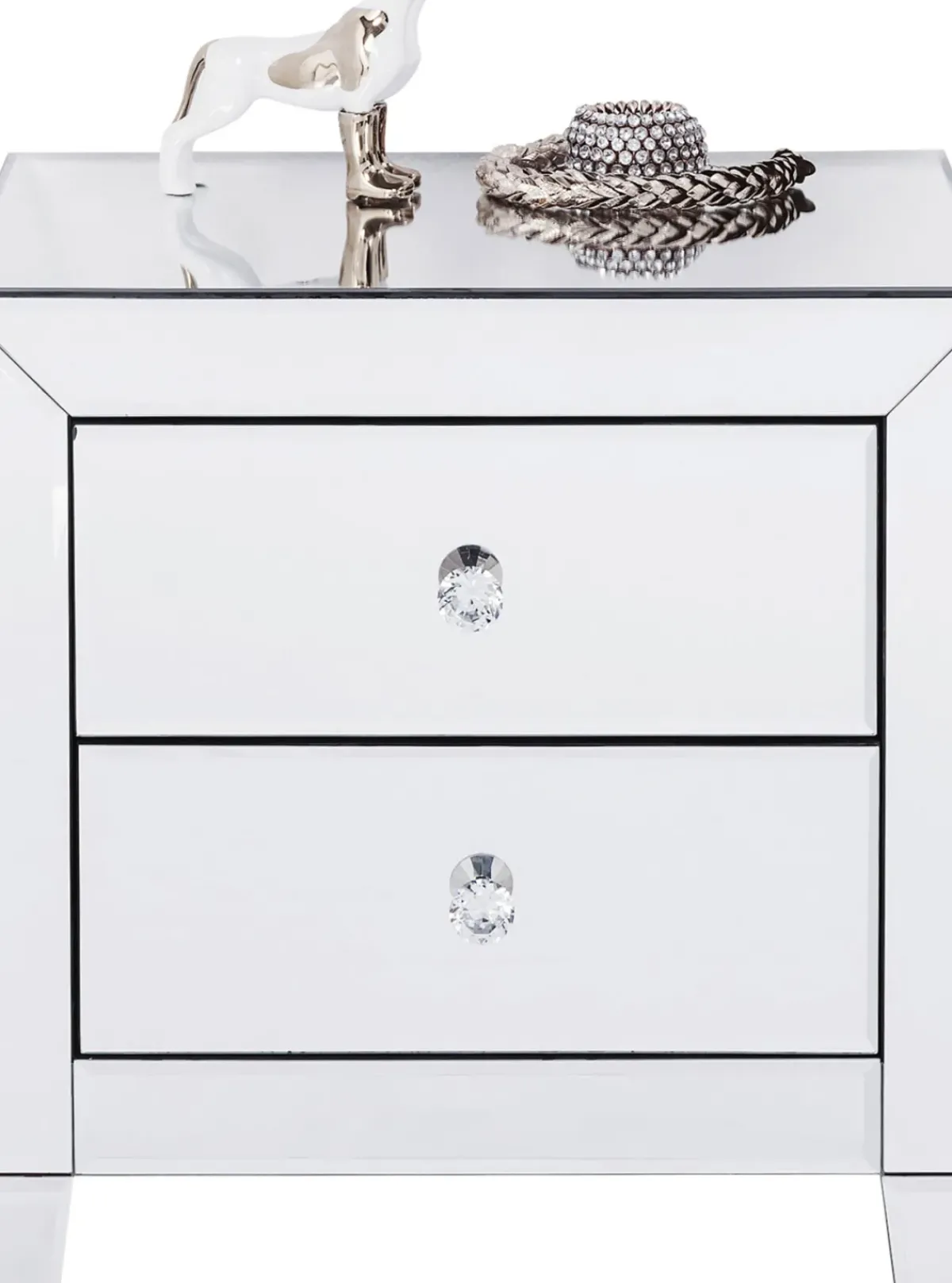 KARE24.se Sängbord Luxury - Byrå Spegelglas, 2 Lådor - KARE Design