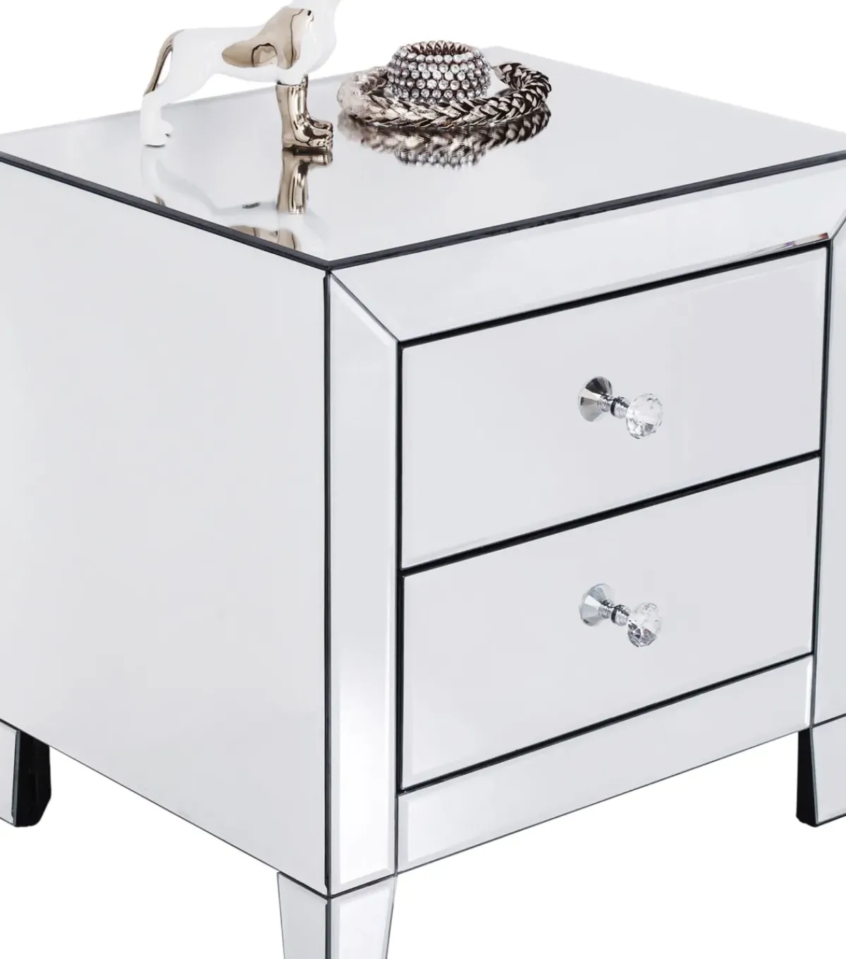 KARE24.se Sängbord Luxury - Byrå Spegelglas, 2 Lådor - KARE Design