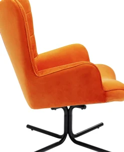 KARE24.se Snurrfåtölj Oscar - Sammet/Orange - KARE Design Discount