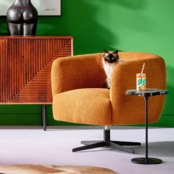 KARE24.se Snurrfåtölj Peony -Brun - KARE Design Online